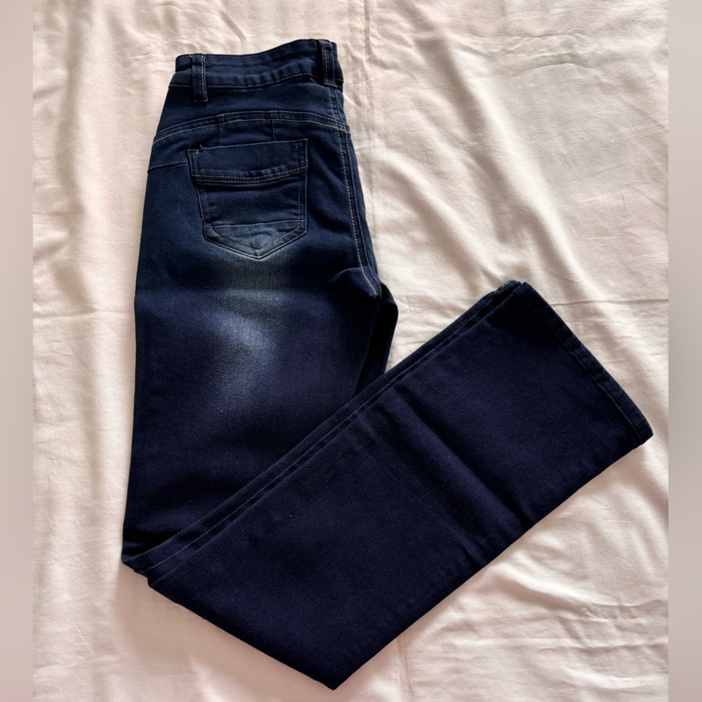 Ling’s Jeans Medium Blue Semi Faded Jeans